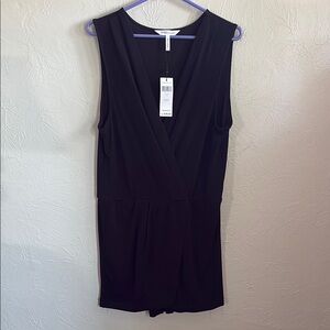 BCBGeneration Charcoal Sleeveless Romper